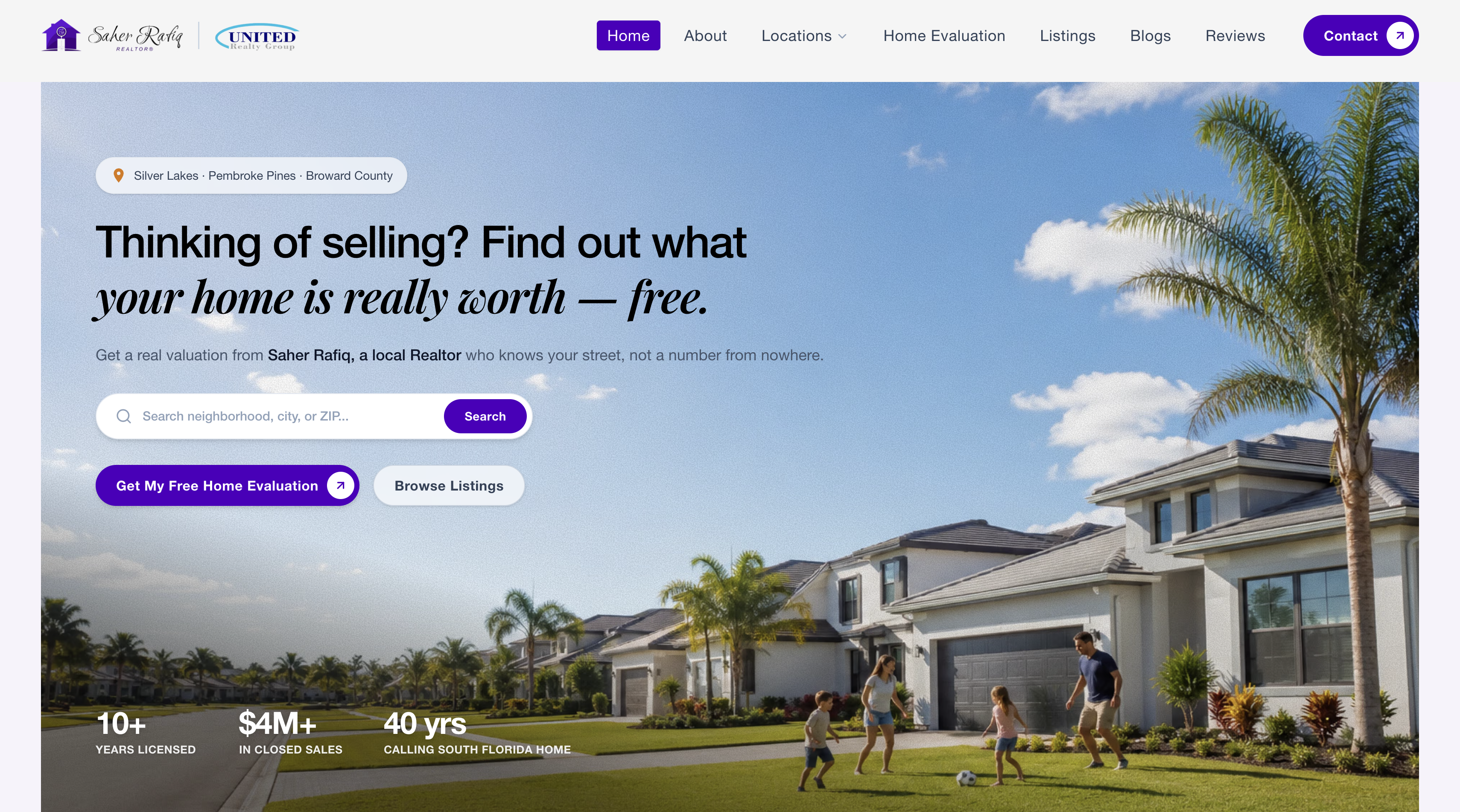 Saher Rafiq Realtors website