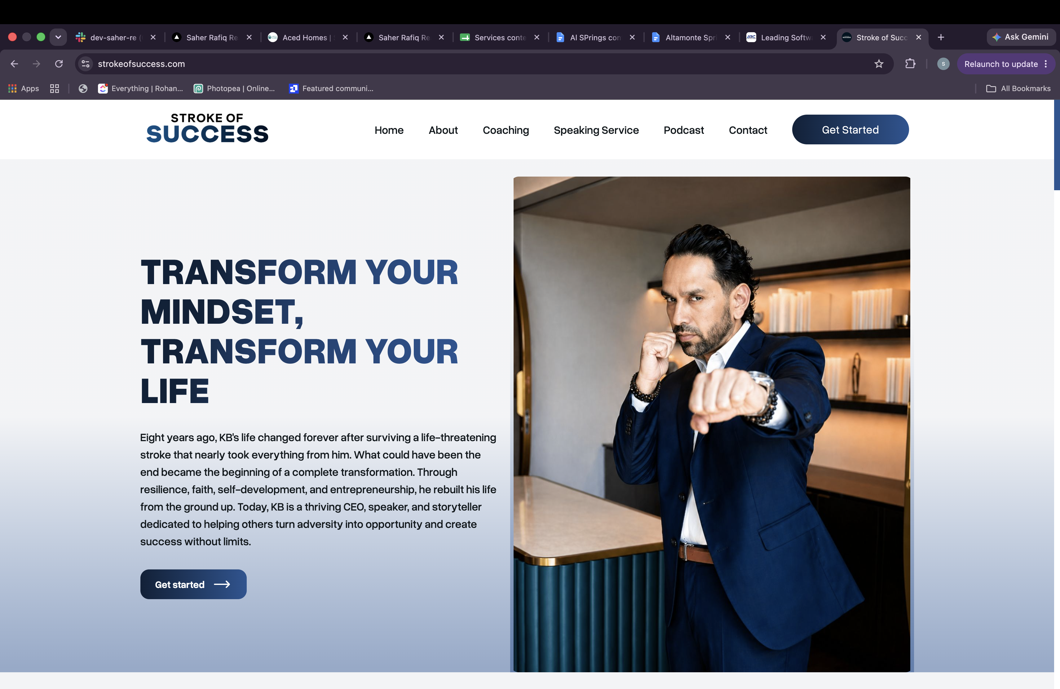 Stroke of Success website